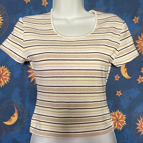 Active USA vintage 90s striped crop t-shirt - Picture 5 of 8